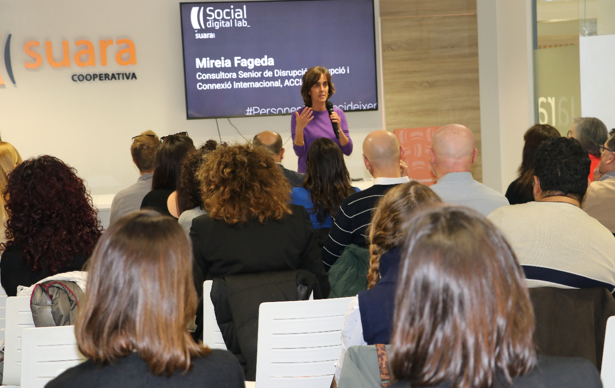 Mireia Fageda durante su intervención en el Exponential Open Day