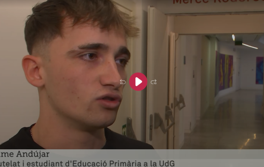 Jaume Andújar, testimoni de SAEJ de suara al seu cap a la universitat