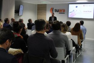 Jordi Picas durante la presentación de SuaraLab