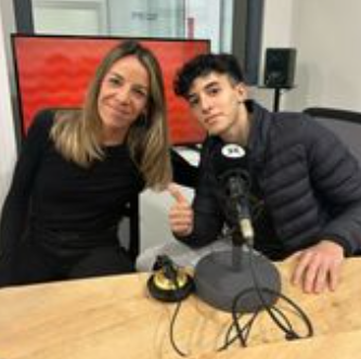 Julia Hernández i Aymene el dia de l'entrevista a Ona Maresme