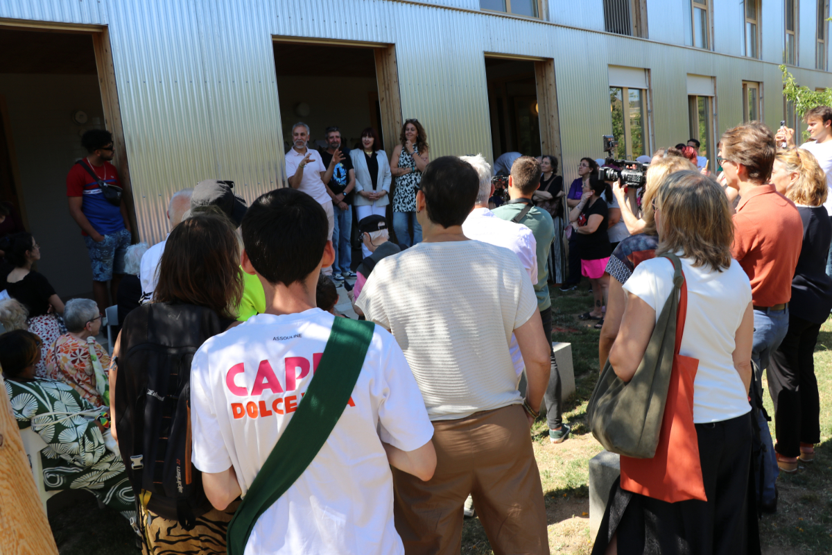 En Kathib parla durant l'acte de presentació de l'exposició
