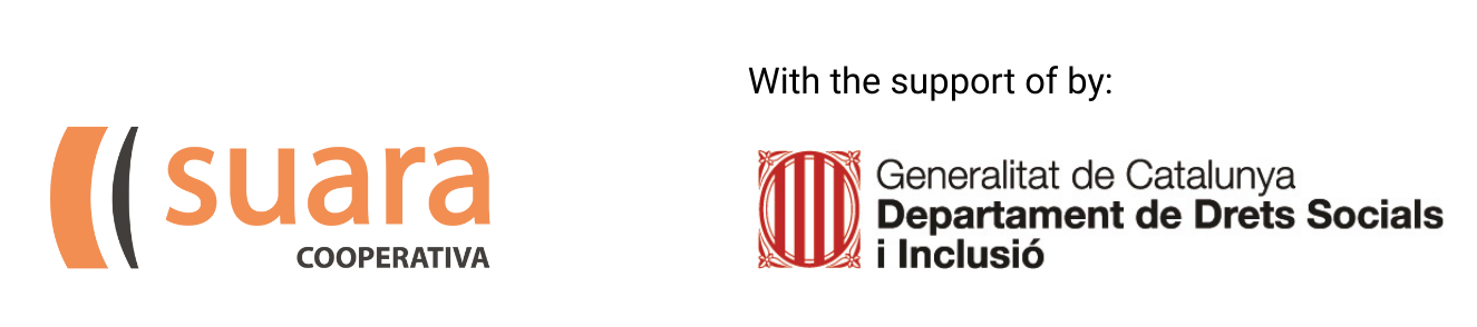 logo suara i logo Derechos sociales