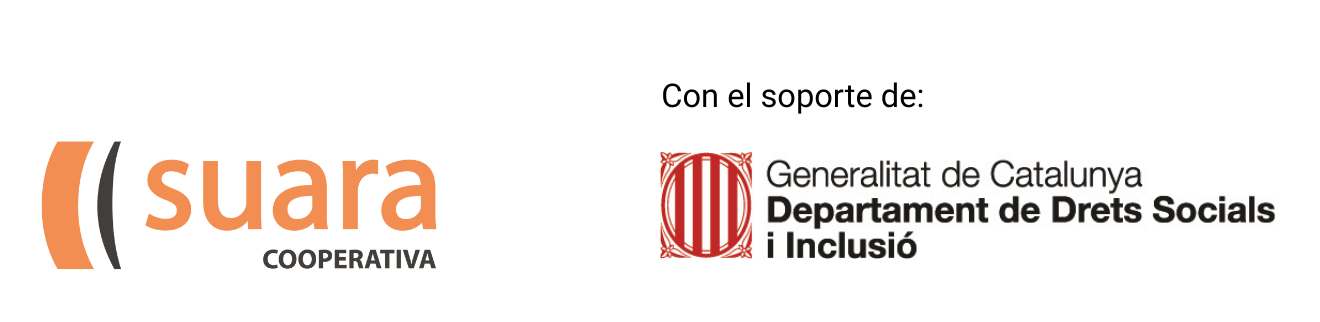 logo Suara y logo del departamento de derechos sociiales