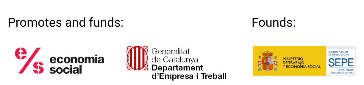 Logo economia social, departamento de empresa y trabajo ang SEPE