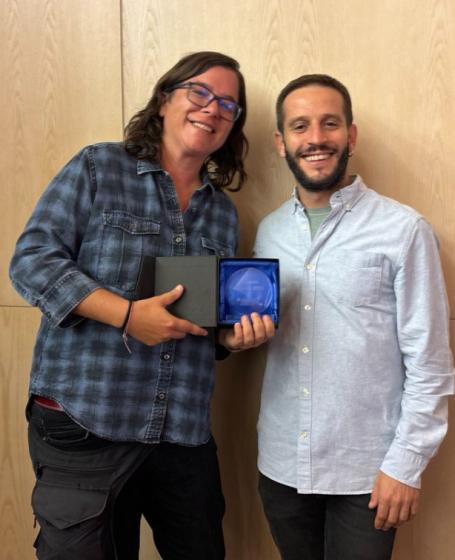 Marta Julián i Sergi Fortià durant l'entrega de Premis