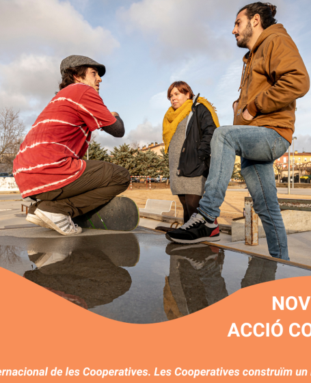 Image from the community action value campaign showing two street educators with a young person