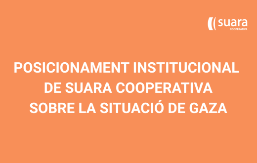 Posicionament institucional de Suara Cooperativa amb Gaza 