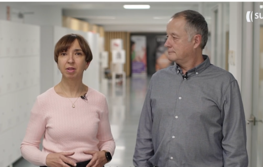 Laura Peracaula i Tomàs Llompart en un moment del vídeo