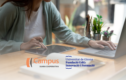 una persona realitzant una formació en línia