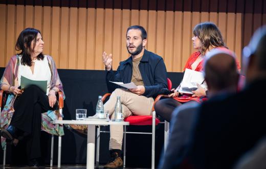 En Sergi Fortià durant la seva intervenció en la 5a Nit de la Criminologia
