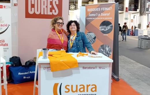 Equip de Talent a l'estand del Saló de l'Ocupació