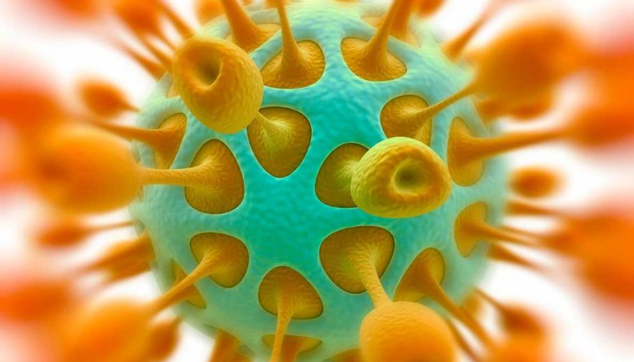 Simulació en 3D d'un coronavirus