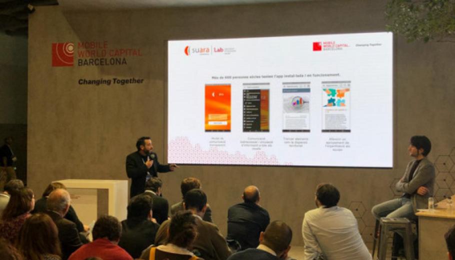 Presentation of the Suara virtual community at Mobile World Congress