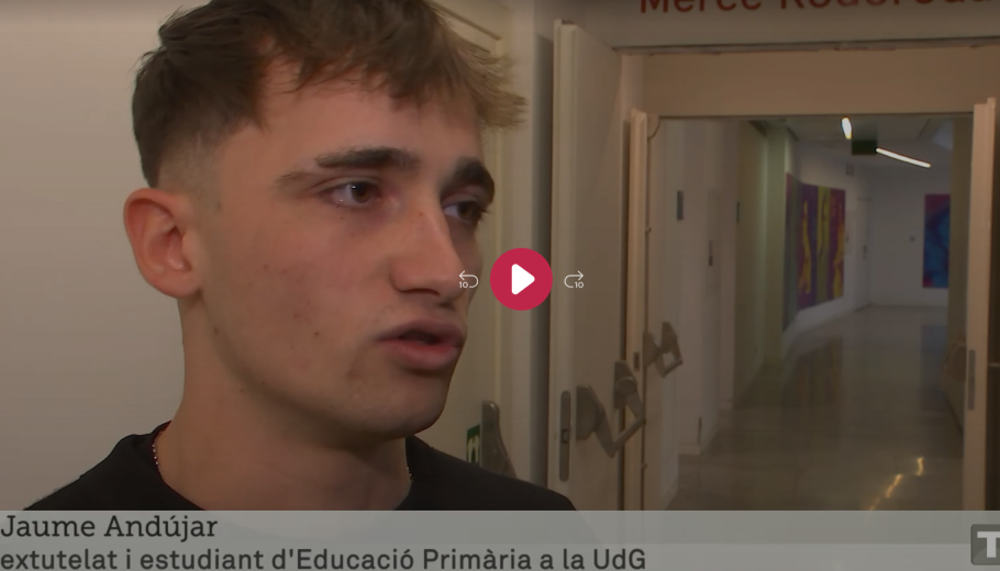 Jaume Andújar, testimoni de SAEJ de suara al seu cap a la universitat