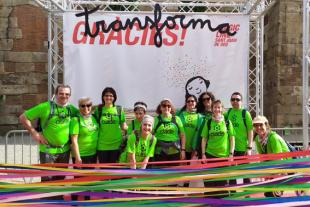 The group of people from the Suara cooperative who took part in the solidarity walk