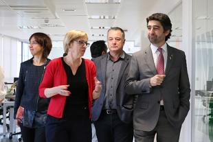 Jordi Puigneró durant la visita
