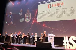 Entrega del premio al equipo