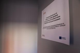 La porta d'una unitat dependent de justícia